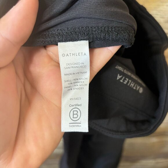 Athleta Headlands Hybrid Moto‎ Tight 4 Black Leggings Zip Ankle Skinny Stretch - Picture 6 of 6